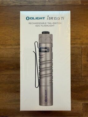 Olight i5R EOS Ti Titanium Limited Edition Rechargable EDC Flashlight NEW Sealed